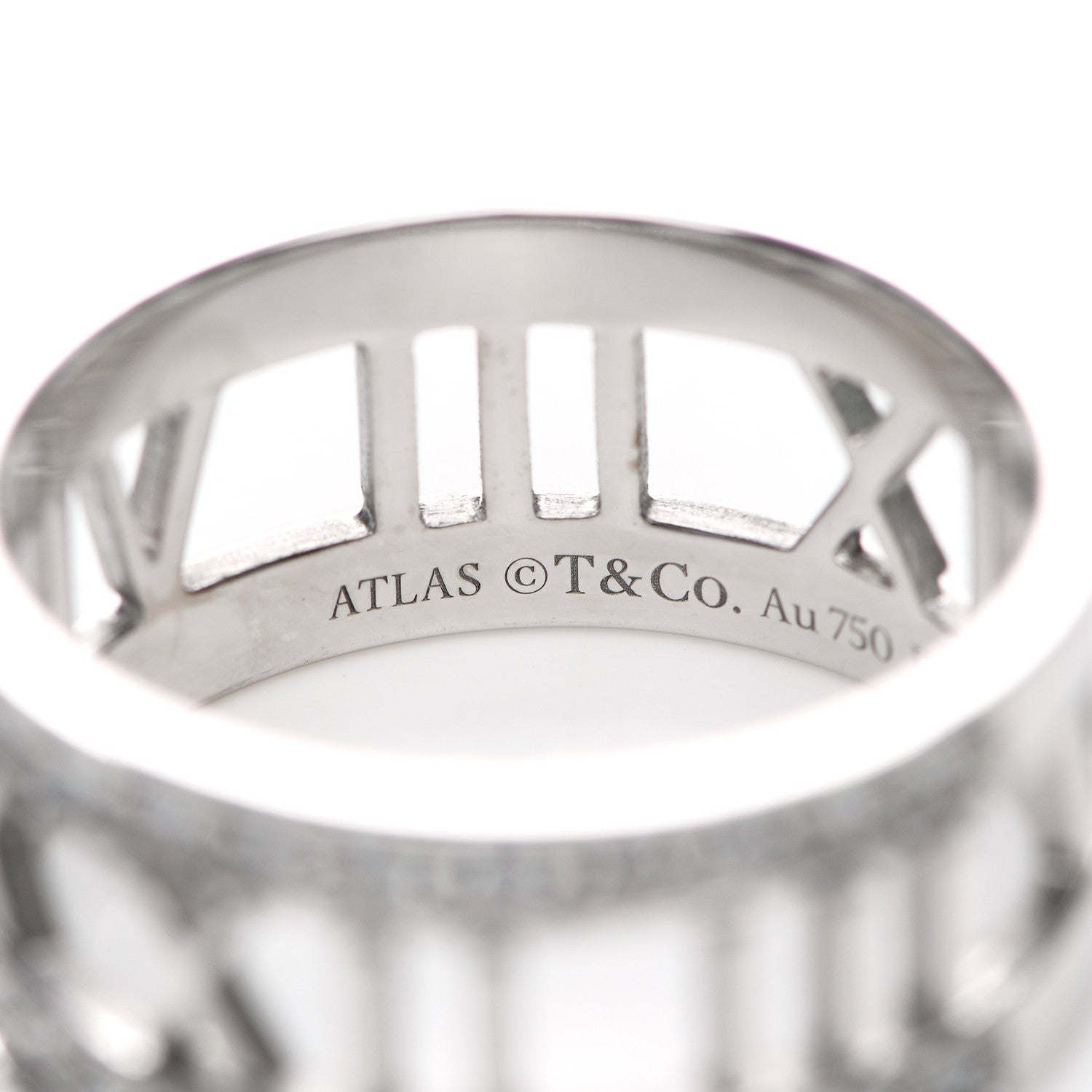 Tiffany 18K White Gold Diamond Wide Atlas Open Ring 57 8 4 of 6