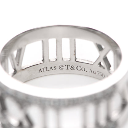 Tiffany 18K White Gold Diamond Wide Atlas Open Ring 57 8 4 of 6