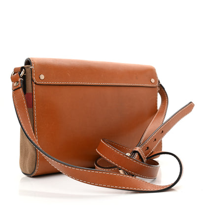 Burberry Canvas House Check Small Henham Crossbody Tan 3 of 13
