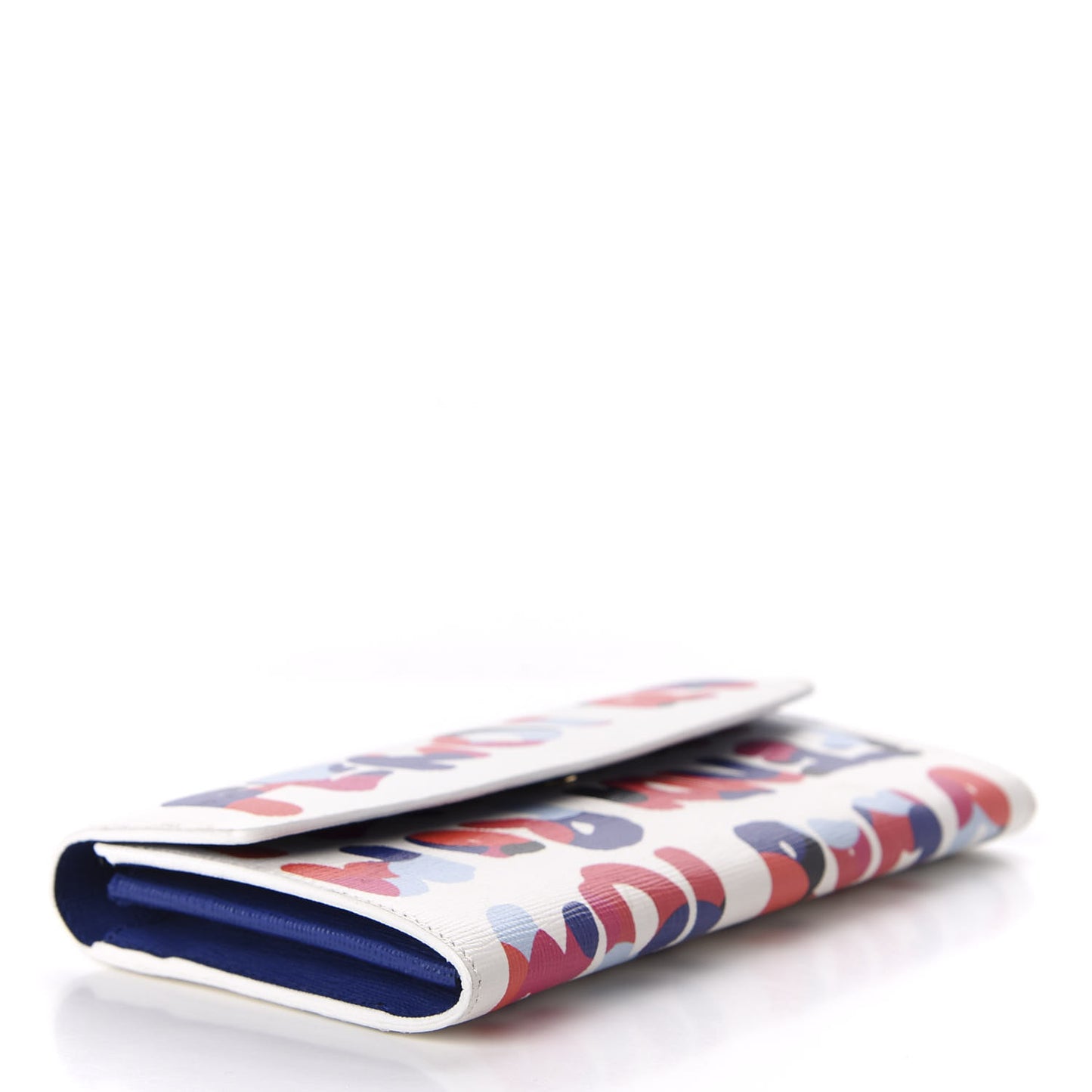 Vitello Elite Fendi Roma Continental Wallet White Multicolor