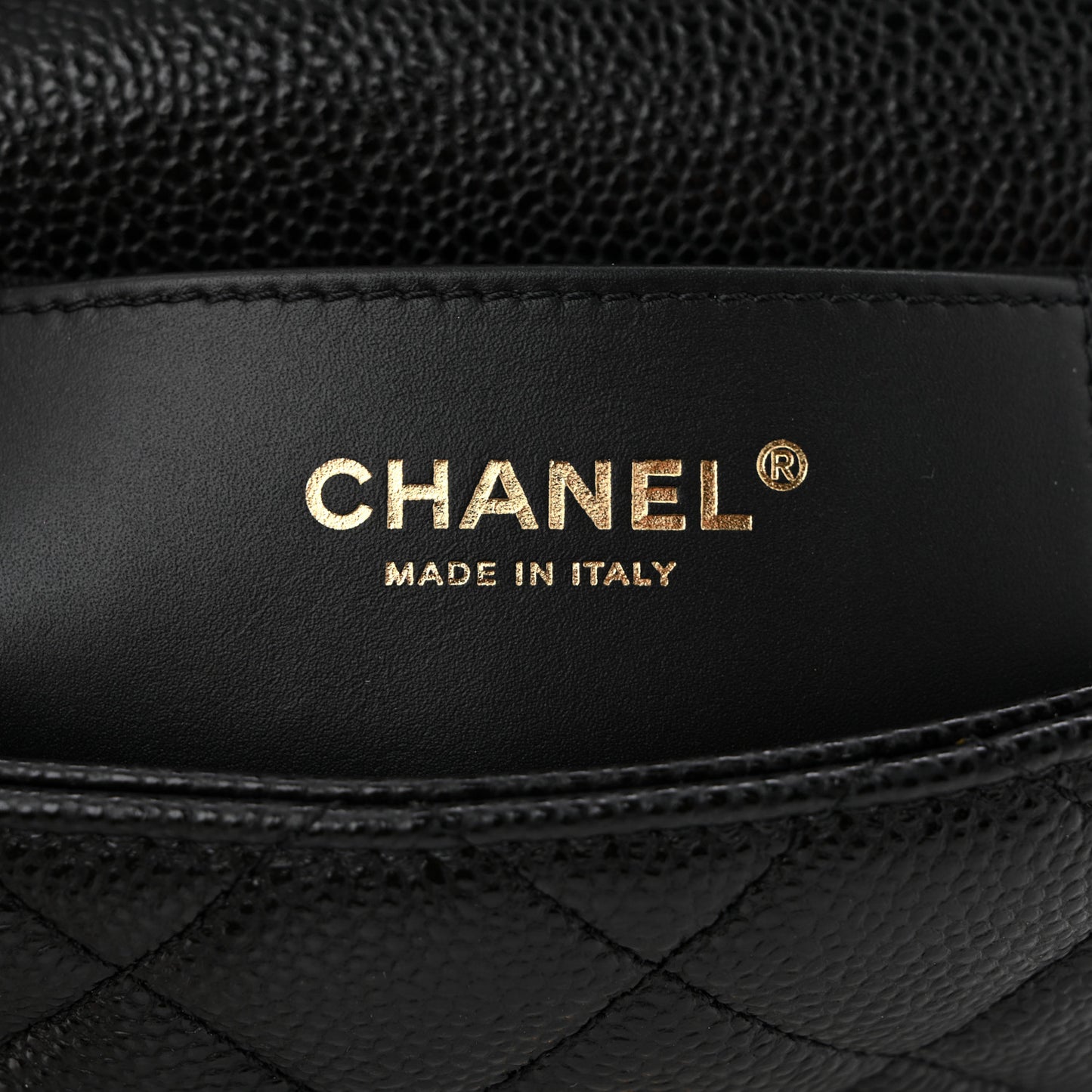 Grained Lambskin Quilted Mini Flap Black