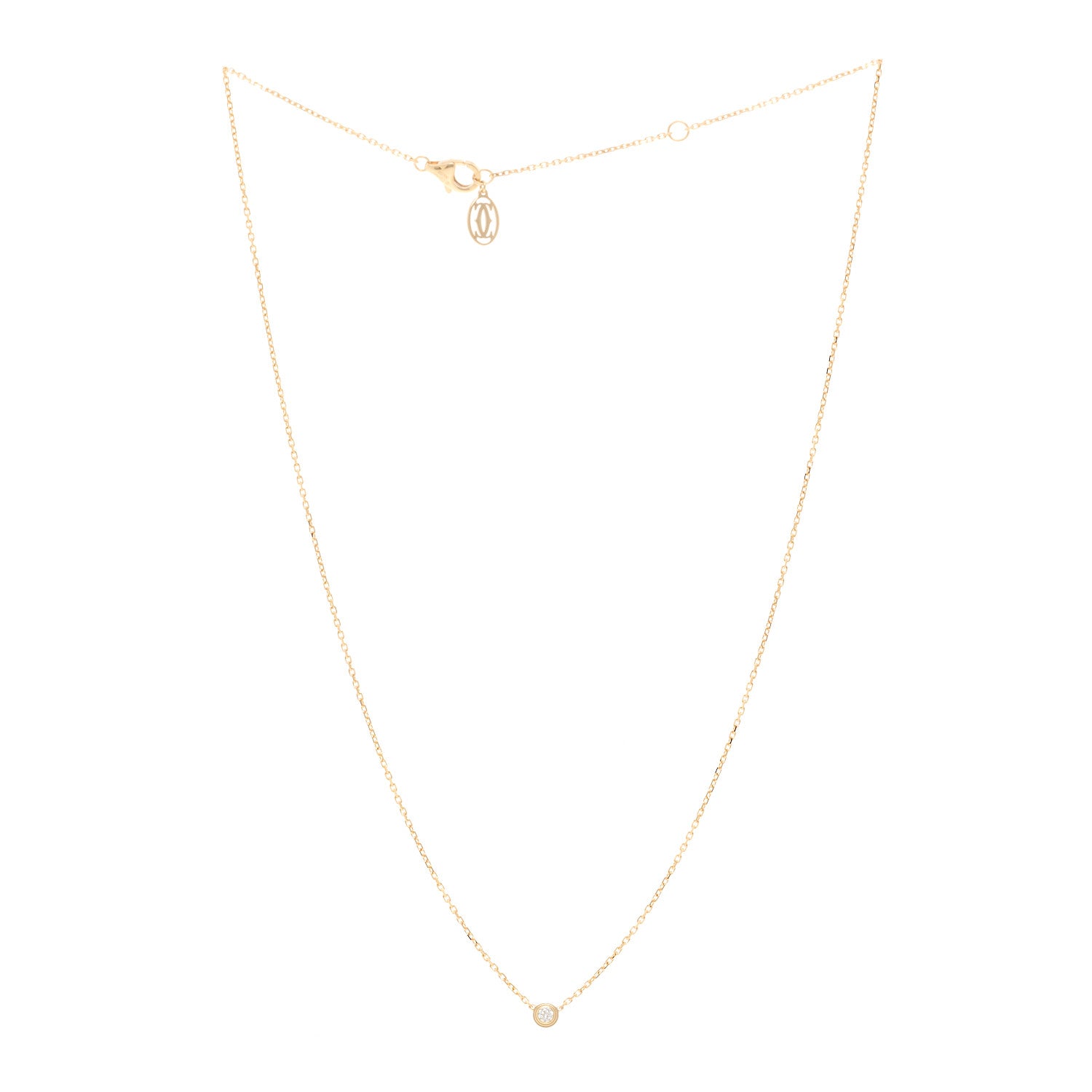 Cartier 18K Yellow Gold Diamond XS D'Amour Pendant Necklace 3 of 5
