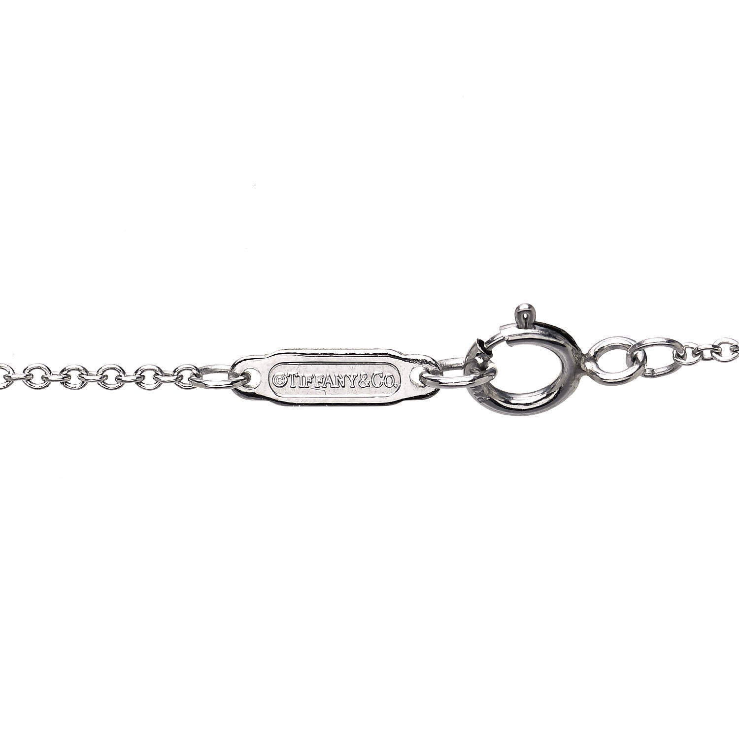 Tiffany Platinum Diamond 1.96ctw Heart Pendant Necklace 3 of 5