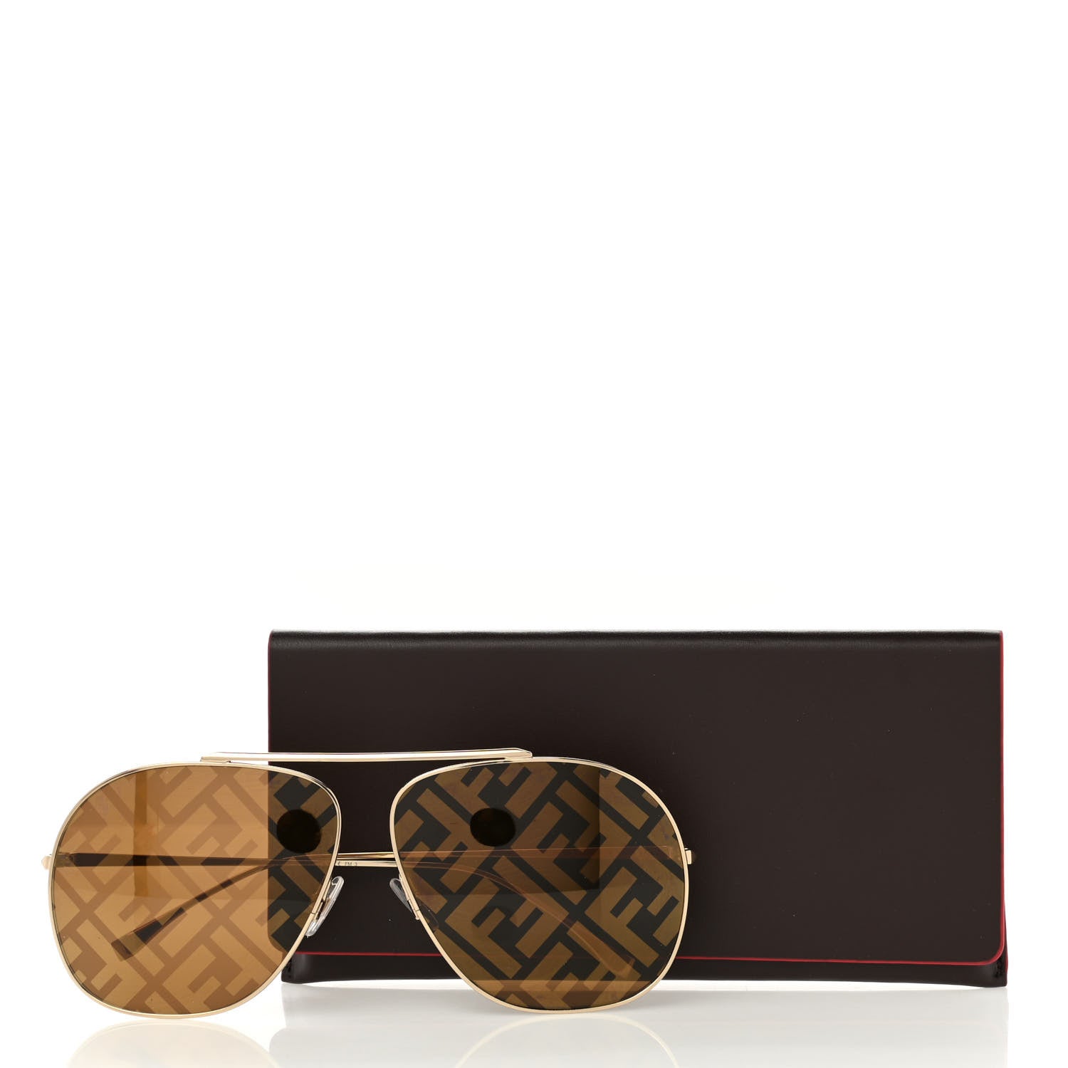 Fendi Metal Fendi Forever Aviator Sunglasses FF0407/G/S Gold 7 of 7