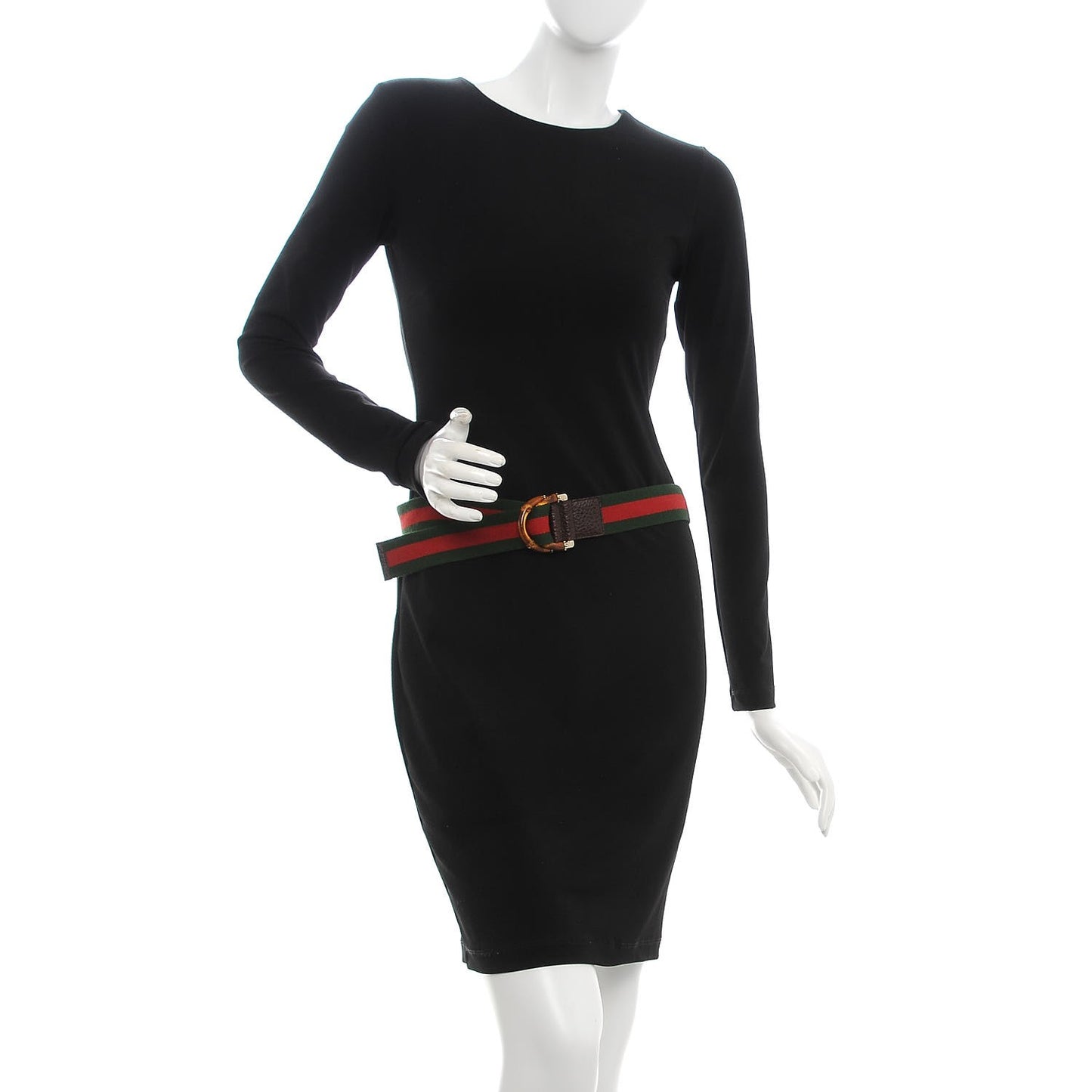 Canvas Web Bamboo D Ring Belt 85 34 Red Green