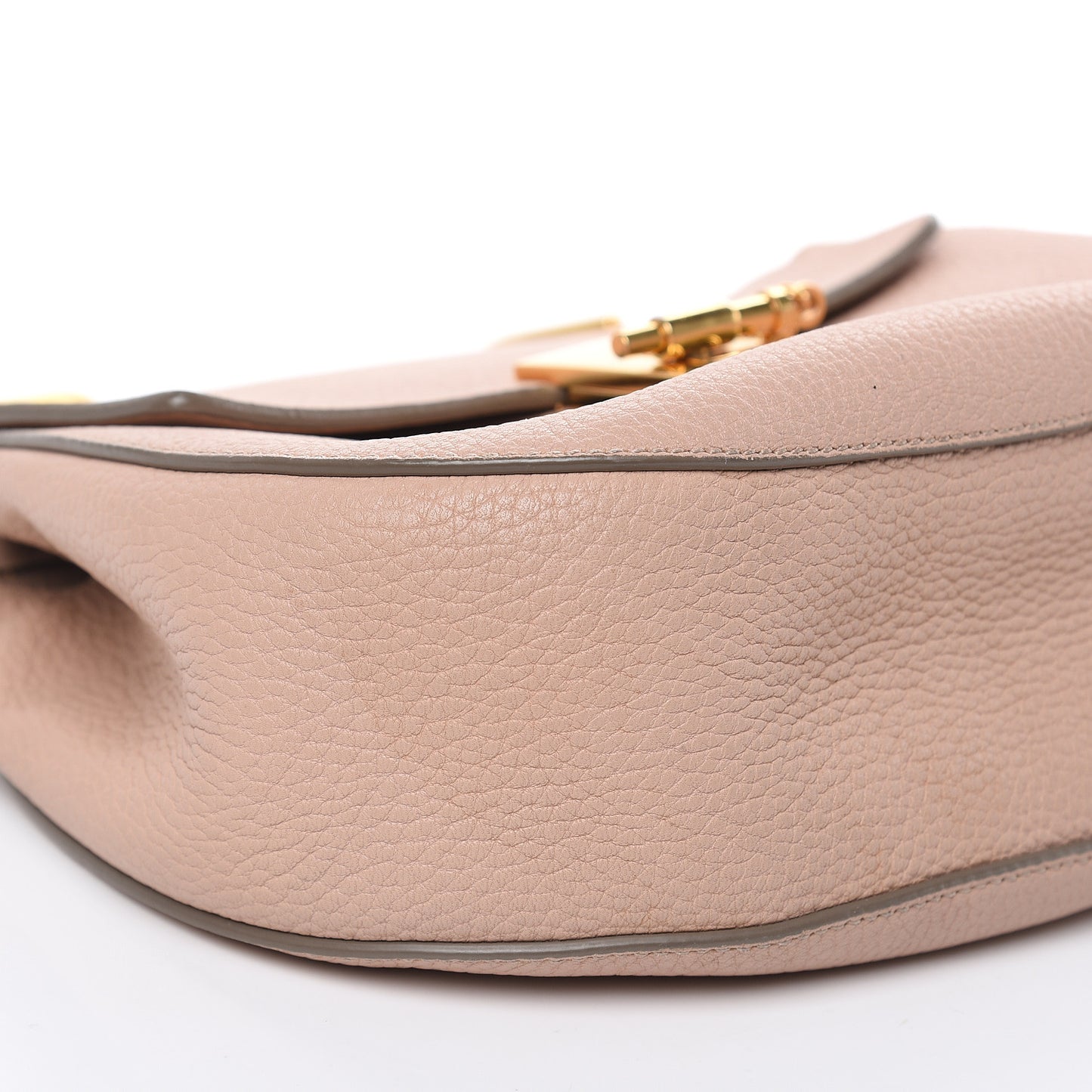 Grained Lambskin Drew Shoulder Bag Cement Pink