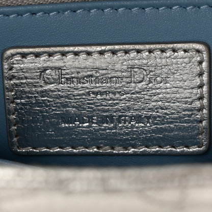 Christian Dior Metallic Grained Calfskin Cannage Small Lady Dior Silver 6 of 17