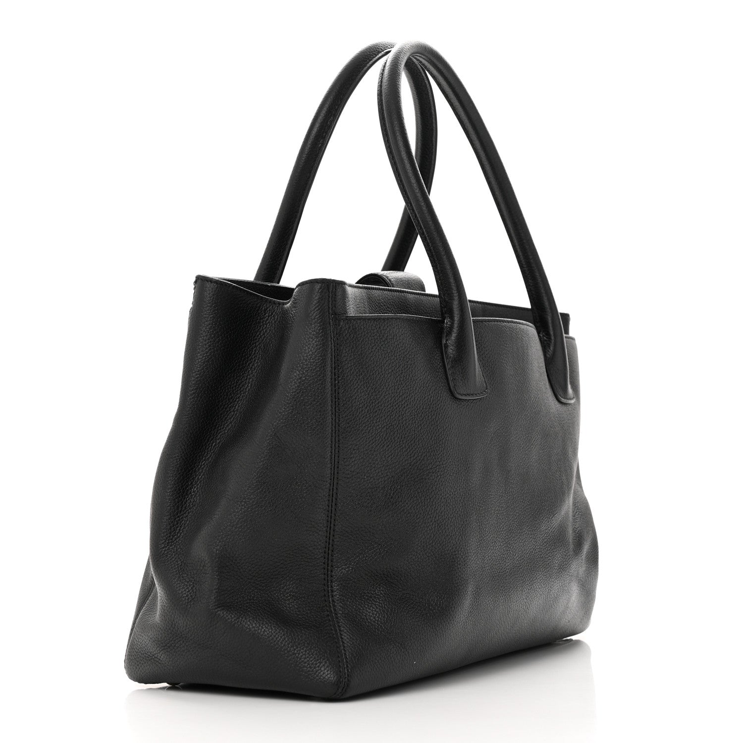 Chanel Calfskin Cerf Executive Shopper Tote Black 3 of 11