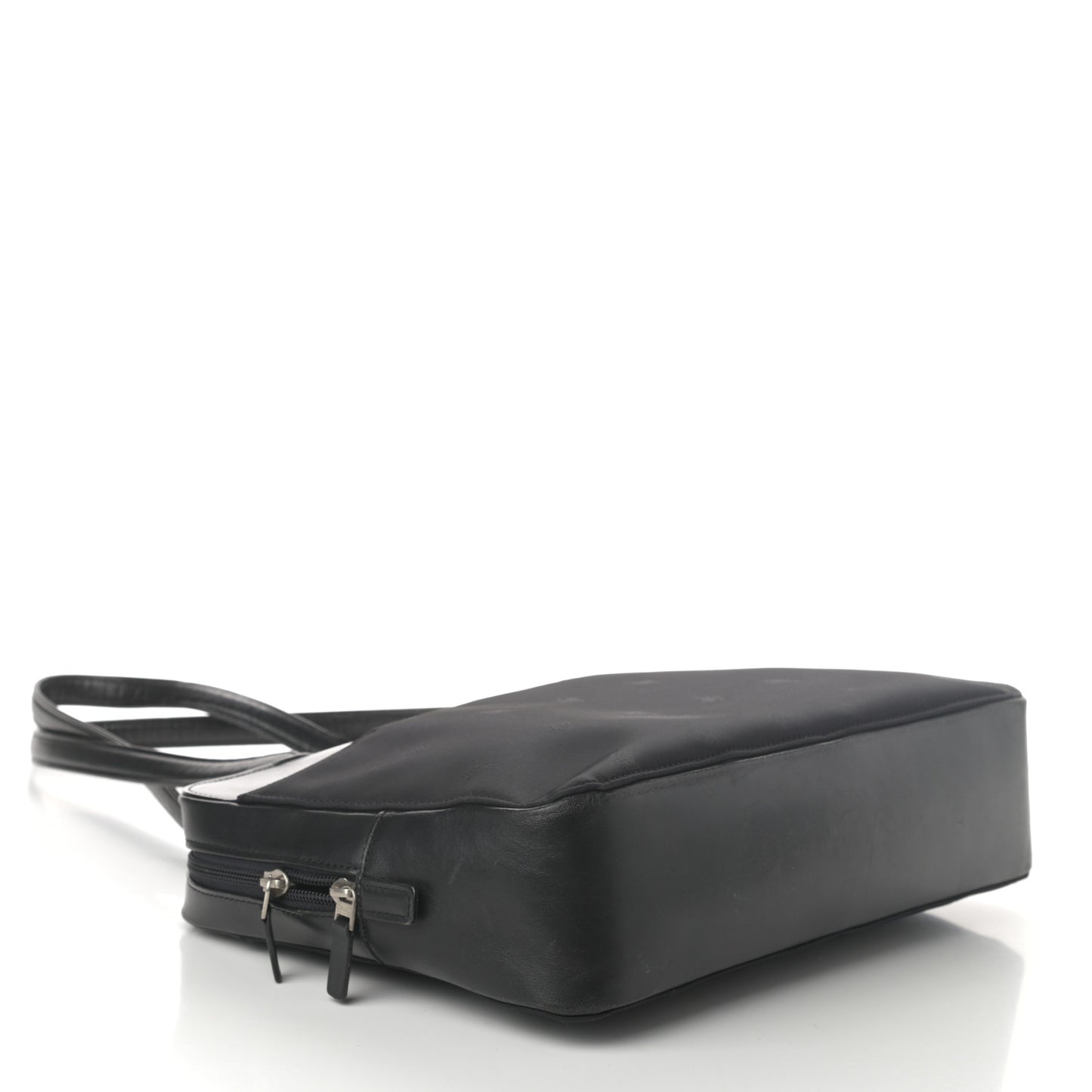 Calfskin Nylon Shoulder Bag Black