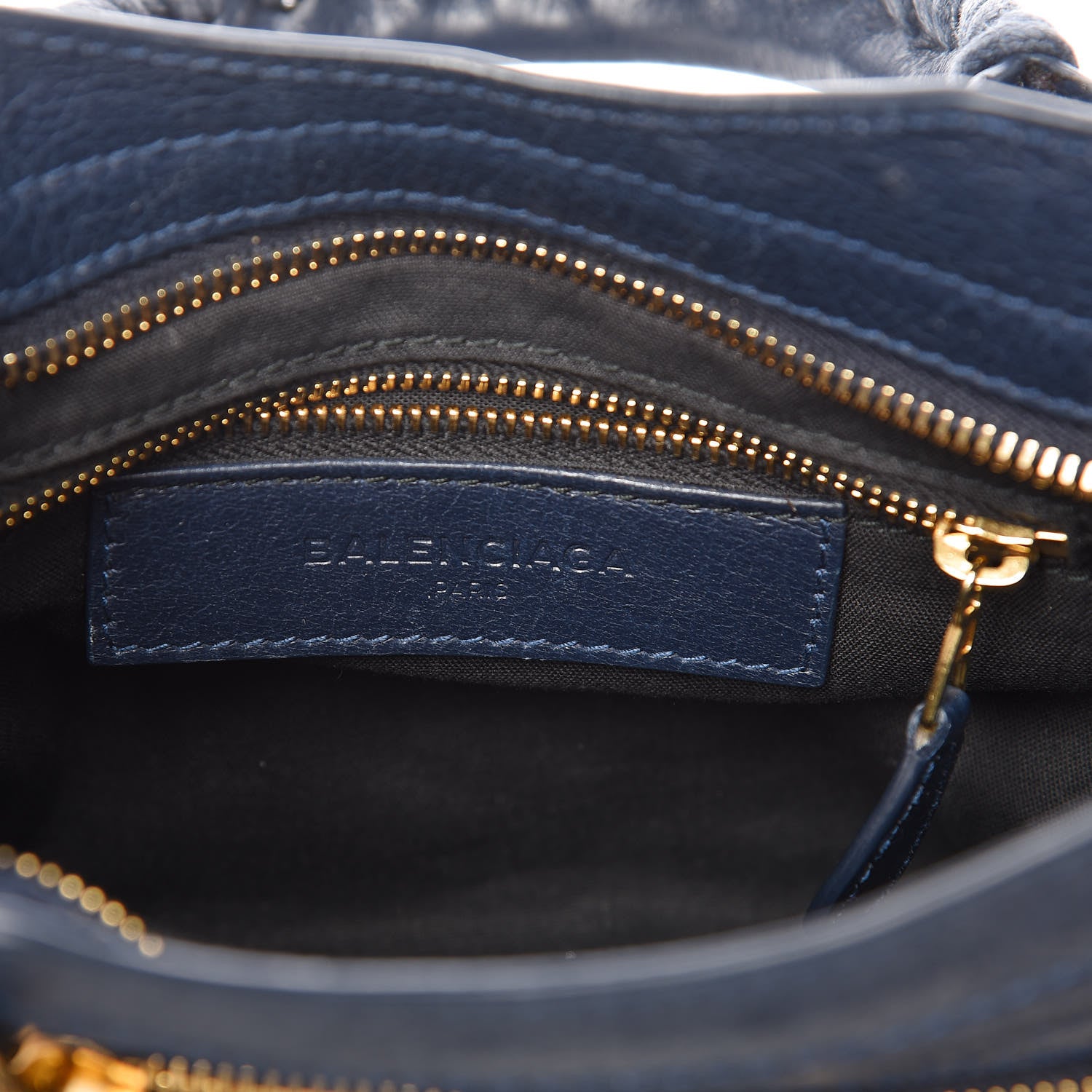 Balenciaga Agneau Giant 12 Gold Hardware Mini City Bleu Obscur 6 of 19