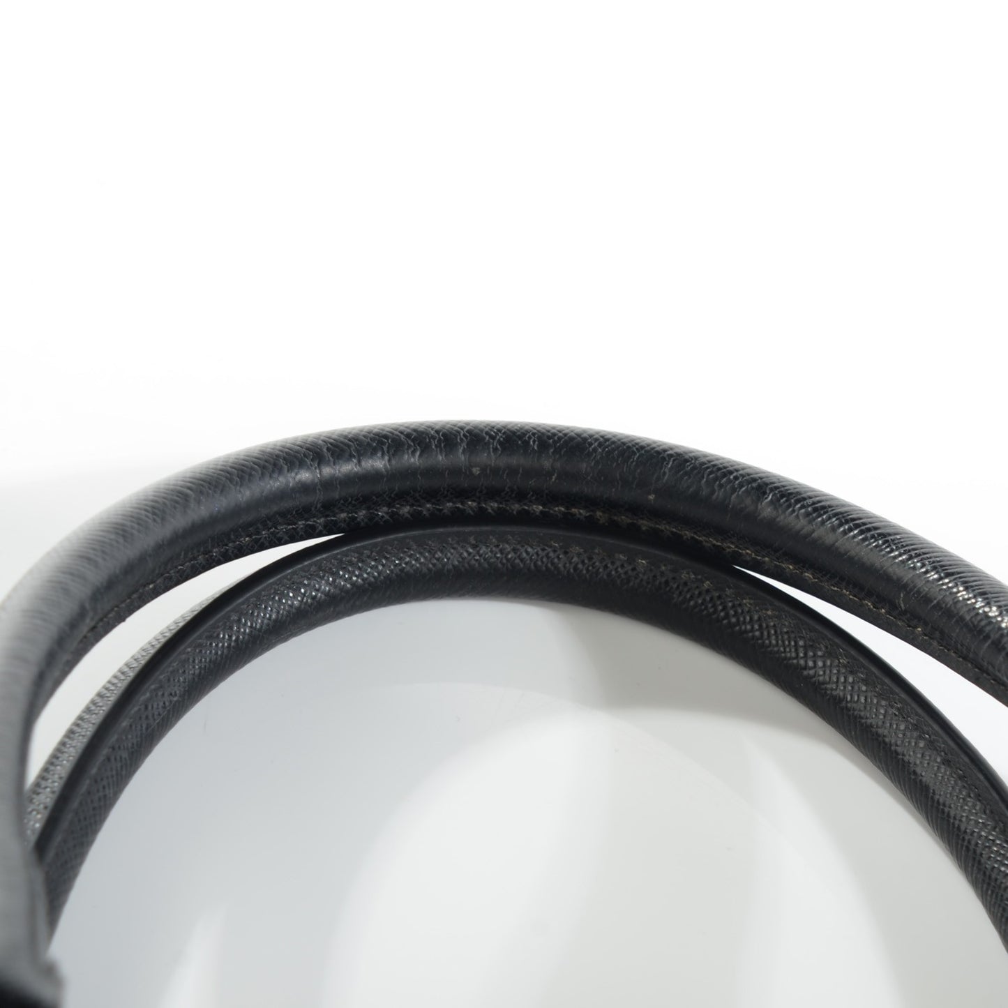 Saffiano Lux Medium Double Zip Tote Nero Black