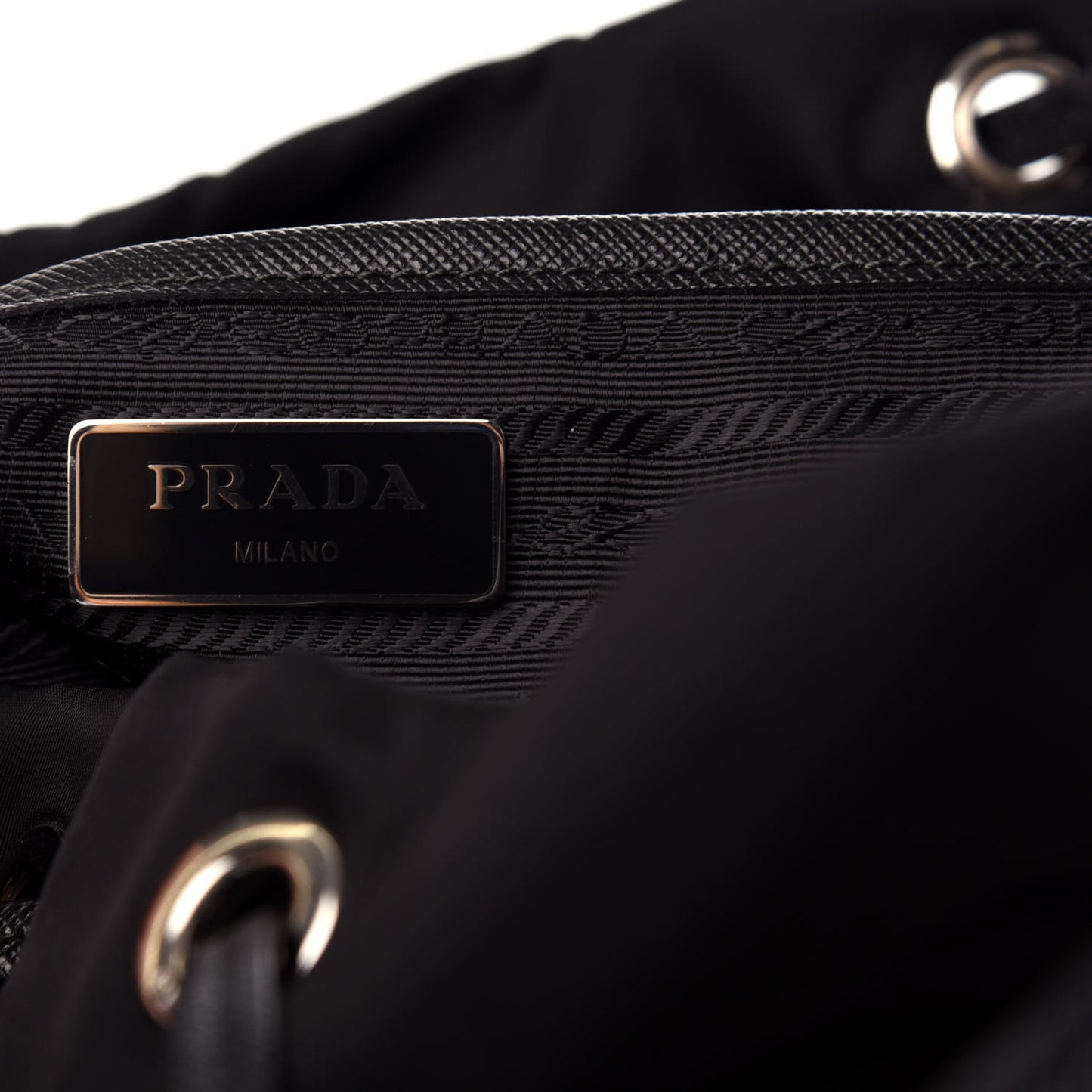 Nylon New Vela Studded Backpack Black Neon Pink