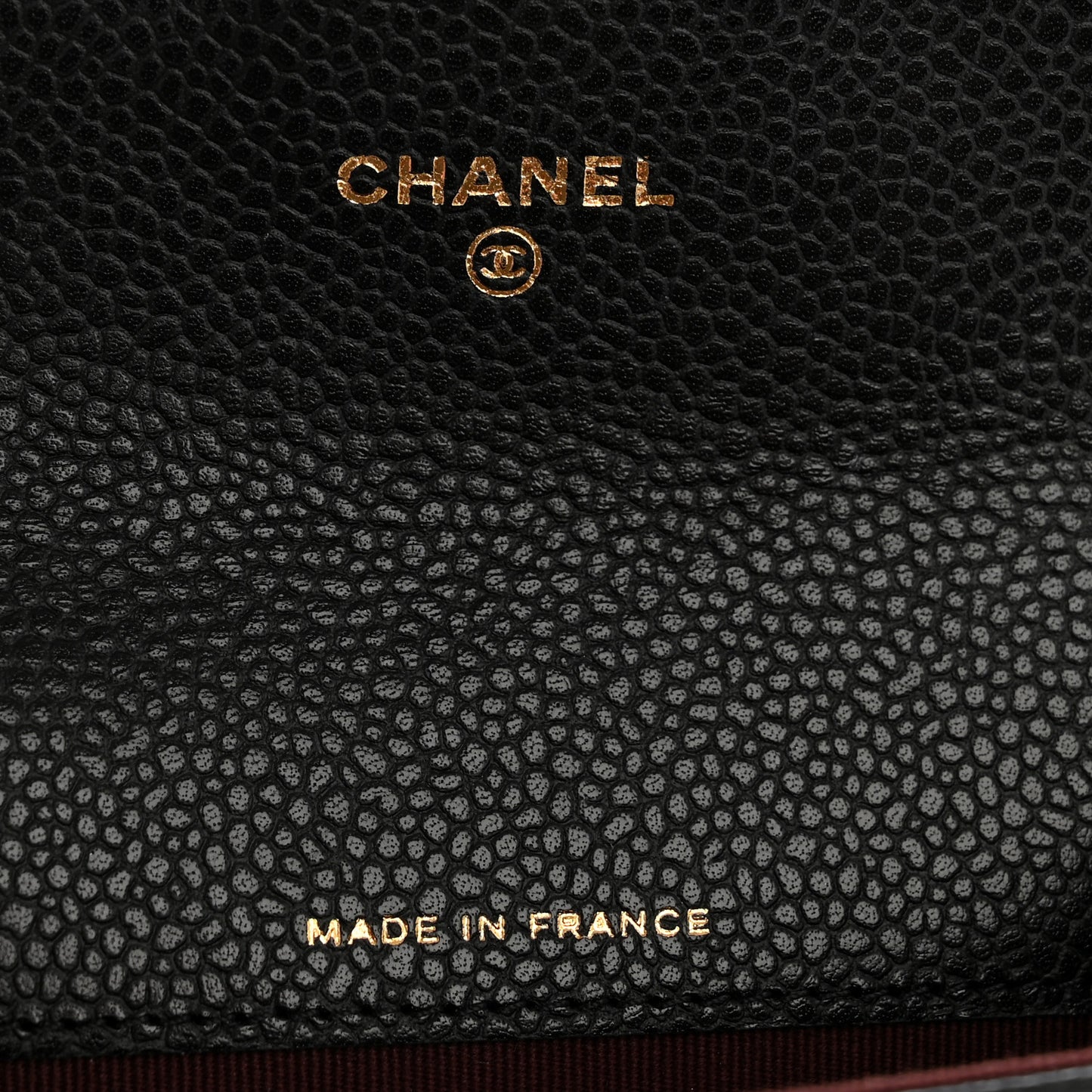 Caviar Quilted Flap Card Holder Wallet Black