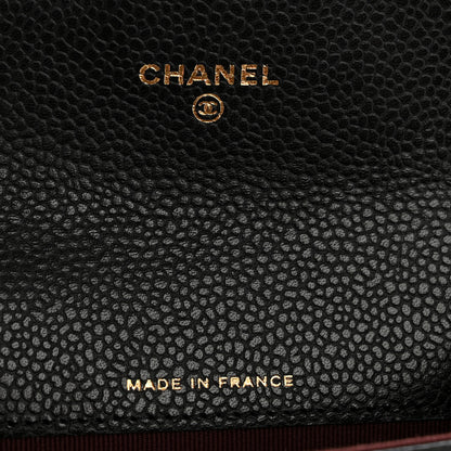 Chanel Caviar Quilted Flap Card Holder Wallet Black 6 of 10