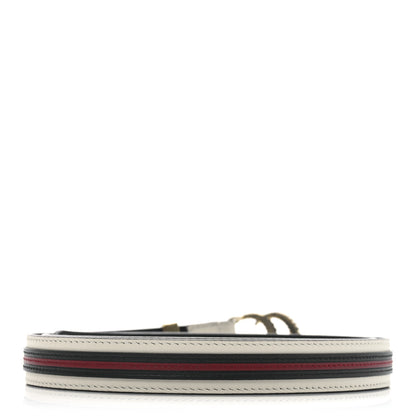 Gucci Calfskin 20mm Torchon Double G Sylvie Belt 85 34 Off White Blue Red 2 of 6