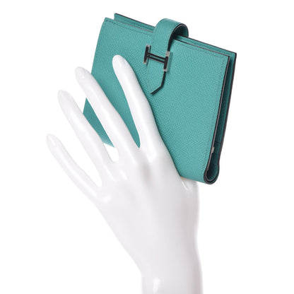 Hermes Epsom Bearn Compact Wallet Vert Verone 2 of 8