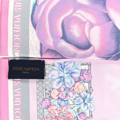 Louis Vuitton Silk Monogram Malle Fleurs Bandeau Mauve 6 of 12