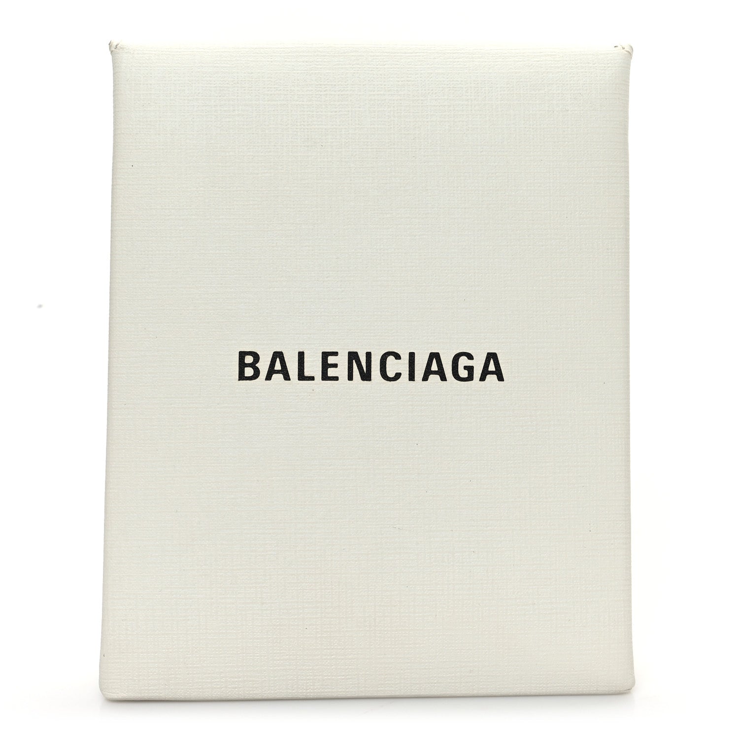 Balenciaga Squared Calfskin Logo Shopping Envelope Clutch White 1 of 11