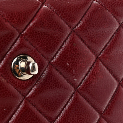 Chanel Caviar Quilted Jumbo Single Flap Dark Red 13 of 16