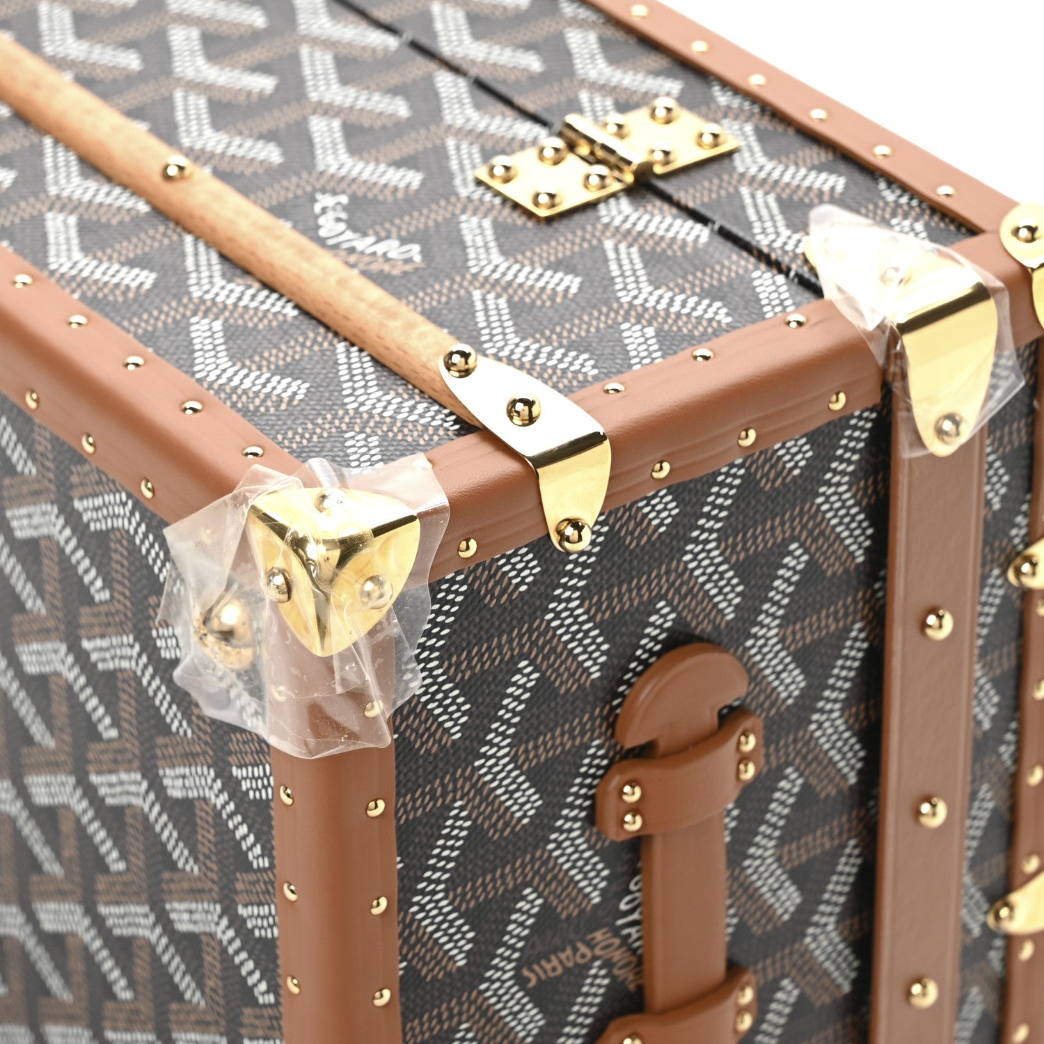 Goyard Goyardine 352 Trunk Black Tan 12 of 12