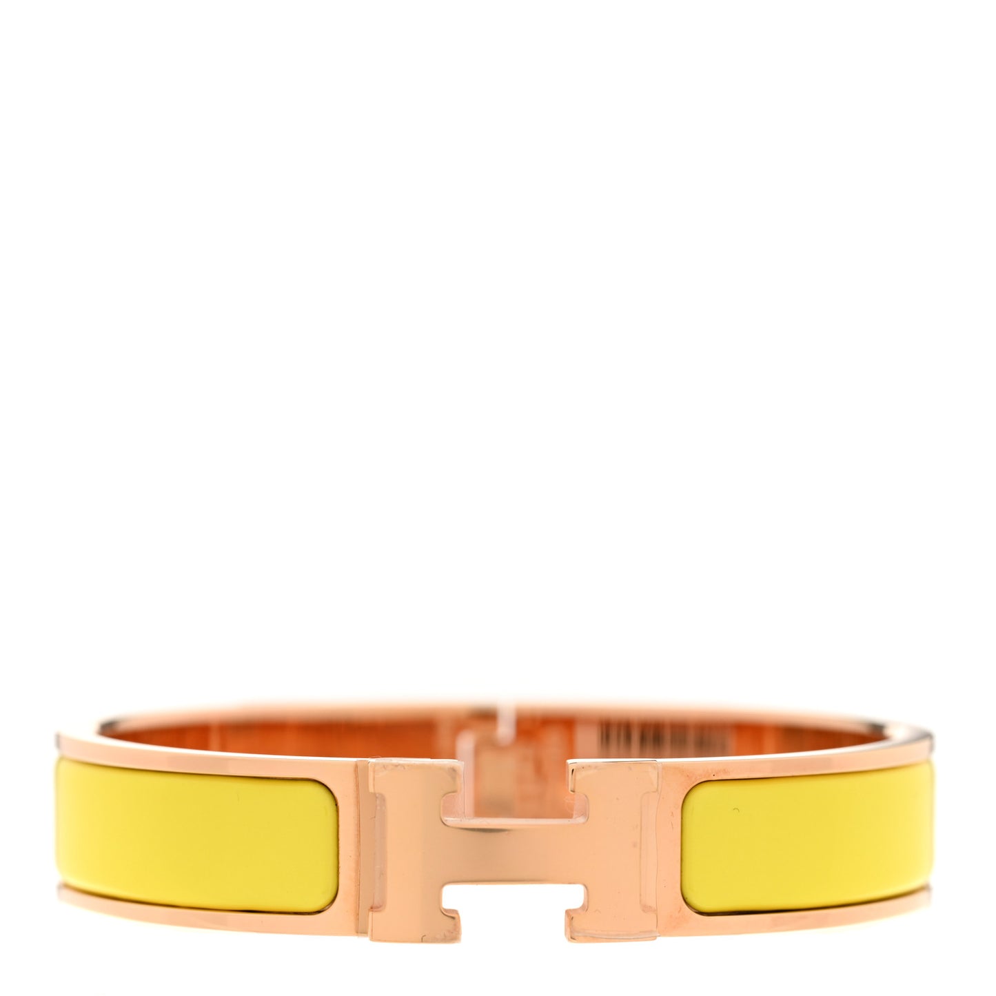 Enamel Narrow Clic Clac H Bracelet PM Jaune Tennis