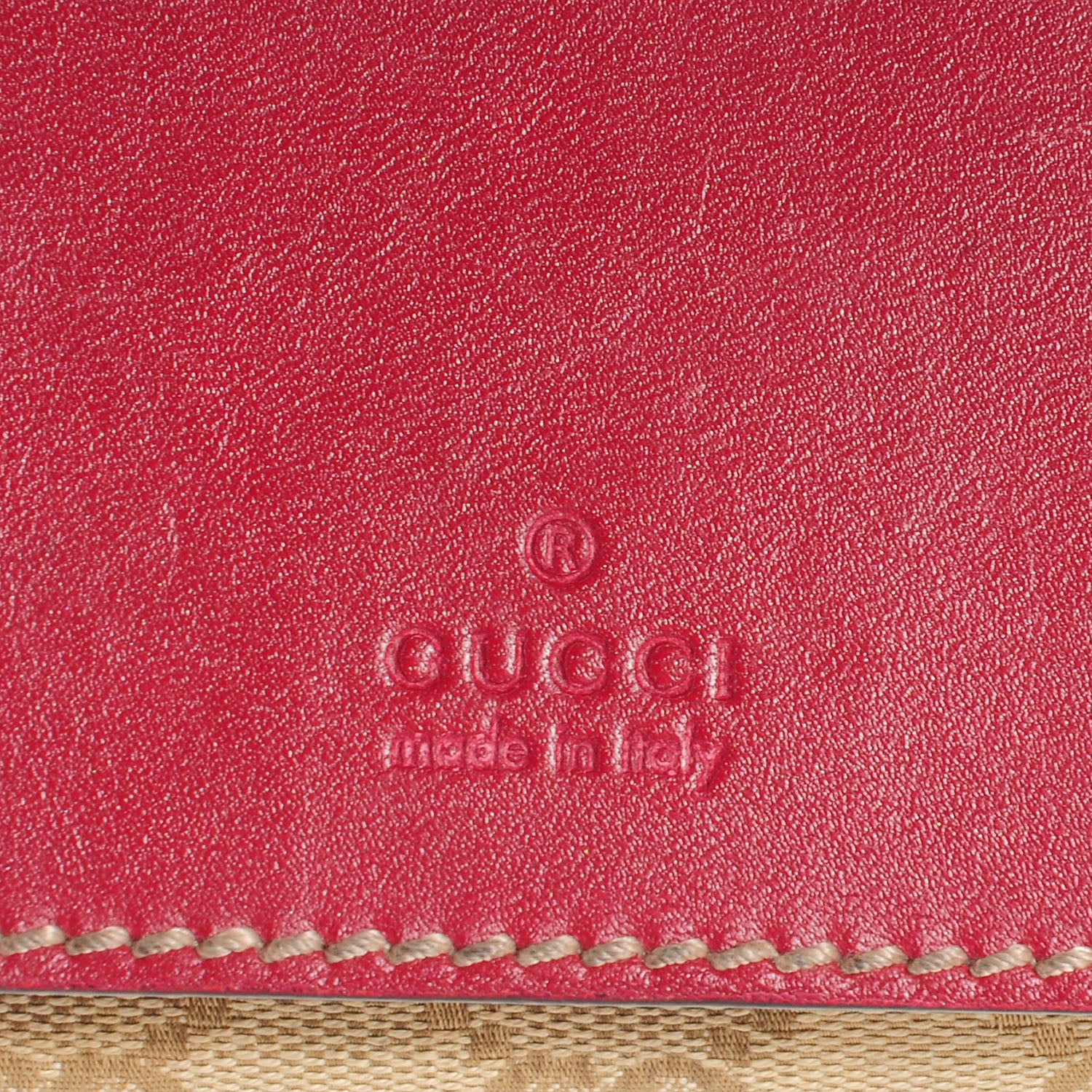 Gucci GG Monogram Web Double Pocket Belt Bag Red 8 of 8