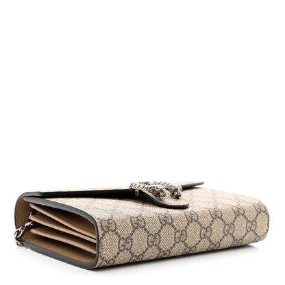 Gucci GG Supreme Monogram Mini Dionysus Chain Wallet Beige Taupe 4 of 11