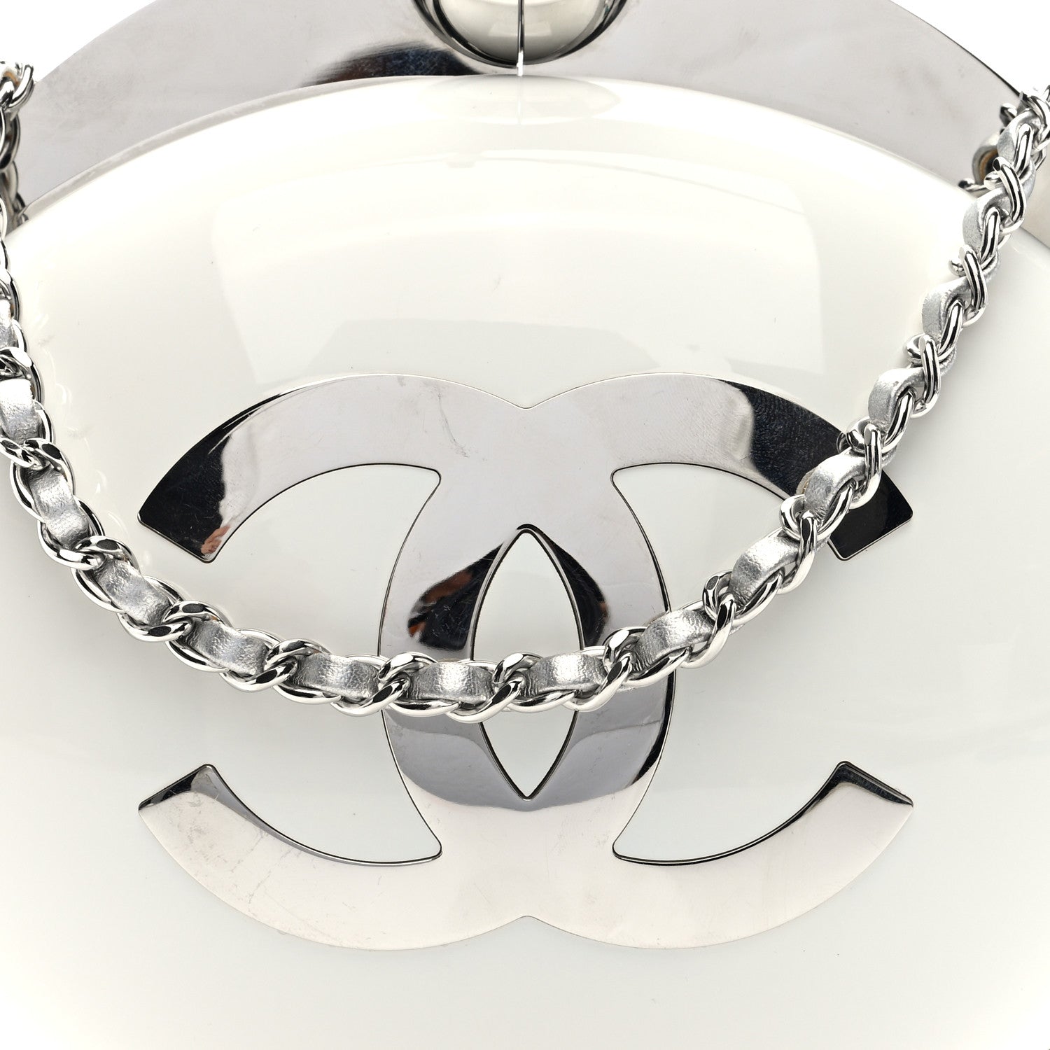 Chanel Resin CC Over The Moon Minaudiere White 7 of 9