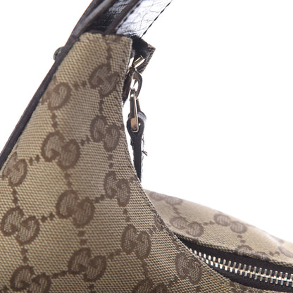 Gucci Monogram Medium Horsebit Chain Hobo Dark Brown 8 of 11