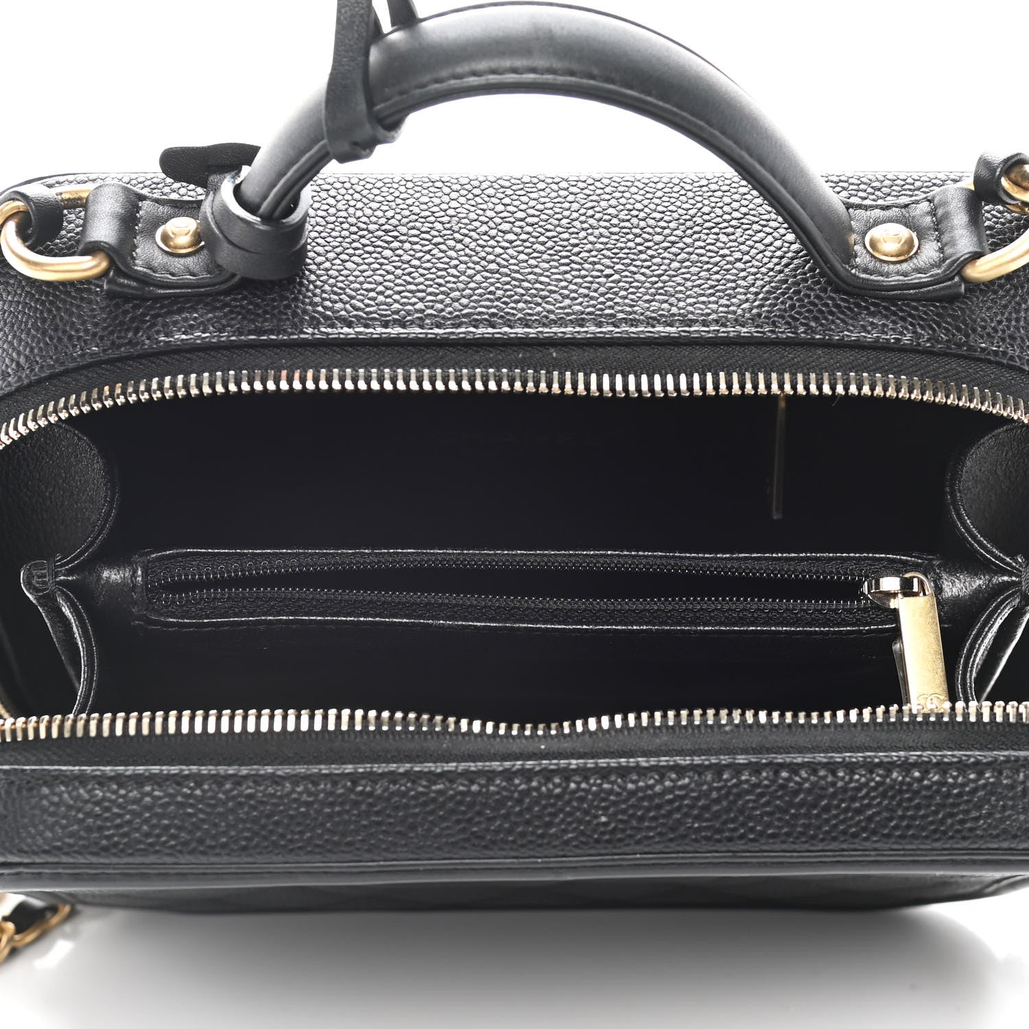 Chanel Caviar Quilted Medium CC Filigree Vanity Case Black 5 of 11