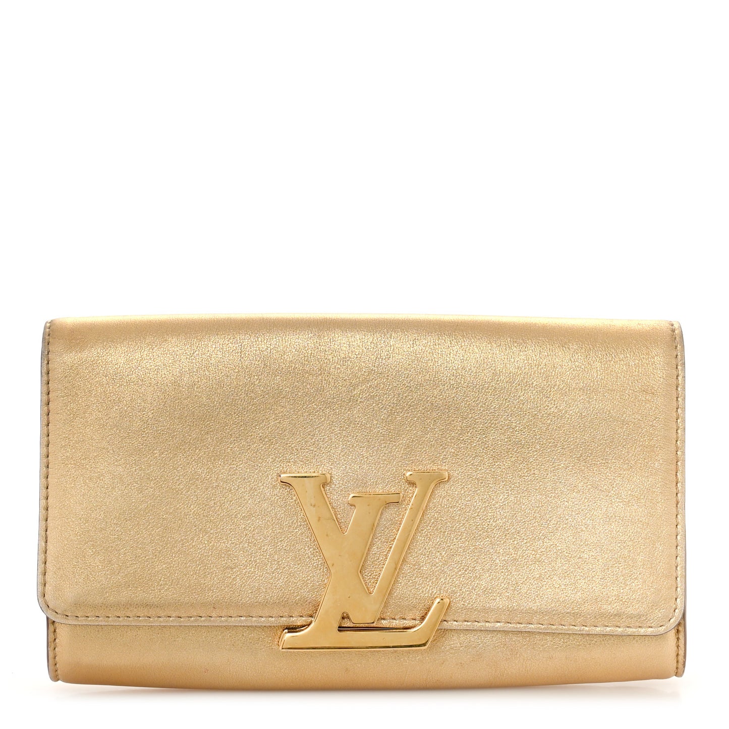 Calfskin Neo Sobe Louise EW Clutch Gold