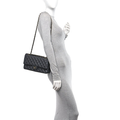 Chanel Lambskin Quilted Medium Double Flap Dark Grey 2 of 11