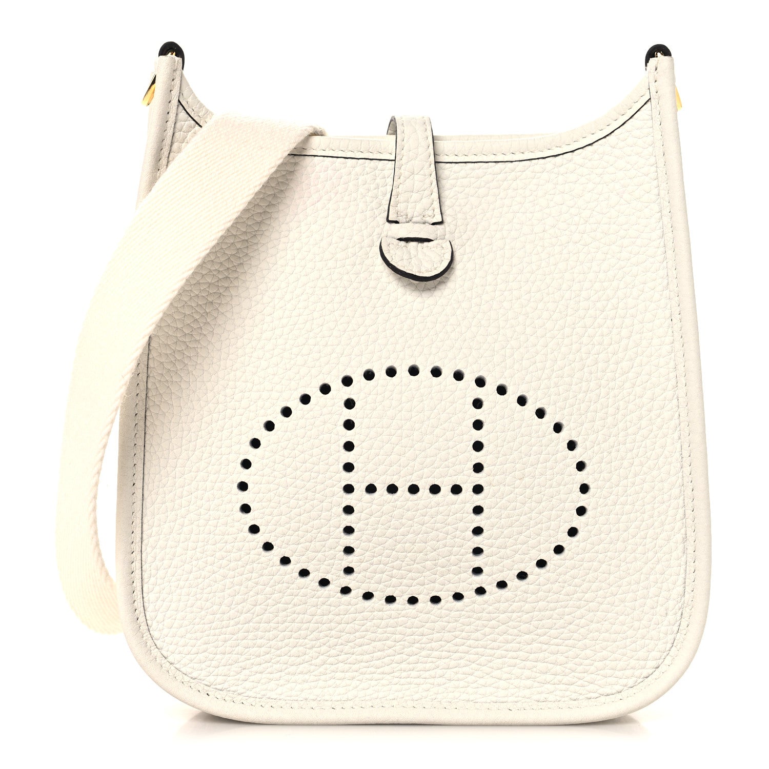 Hermes Taurillon Clemence Amazone Evelyne TPM New White 1 of 12
