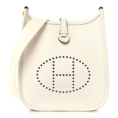 Hermes Taurillon Clemence Amazone Evelyne TPM New White 1 of 12