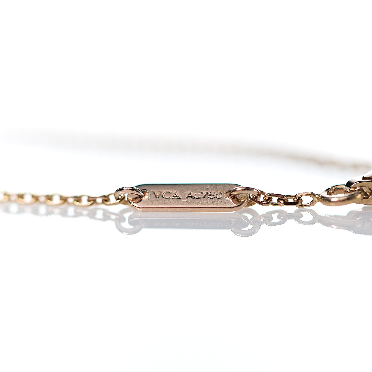 Van Cleef & Arpels 18K Rose Gold Carnelian Sweet Alhambra Bracelet 5 of 5