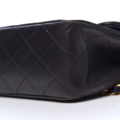 Chanel Lambskin Quilted Medium Double Flap Black 14 of 15