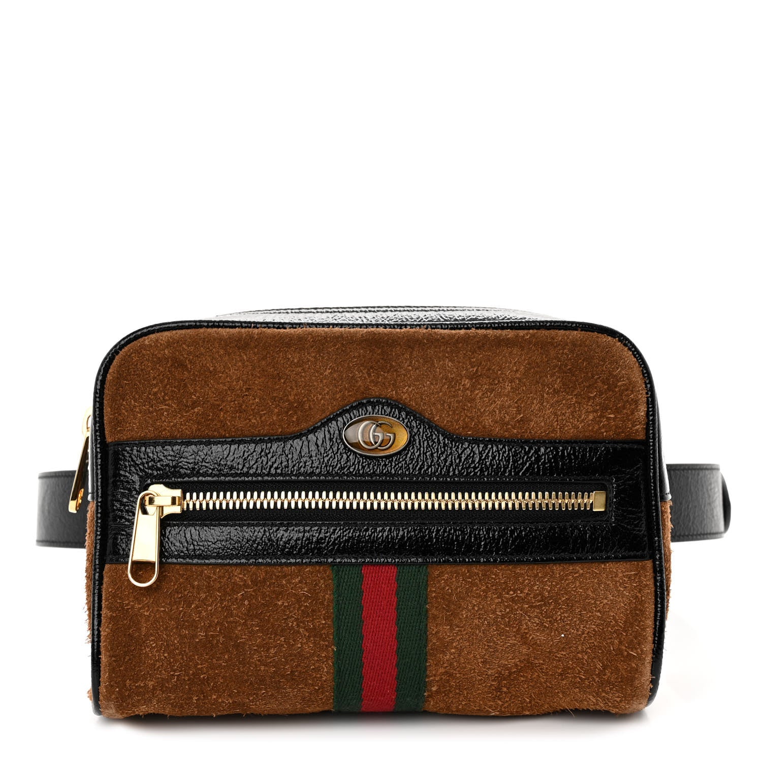 Gucci Suede Small Ophidia Belt Bag 85 34 Brown 1 of 10