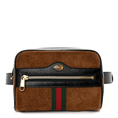 Gucci Suede Small Ophidia Belt Bag 85 34 Brown 1 of 10