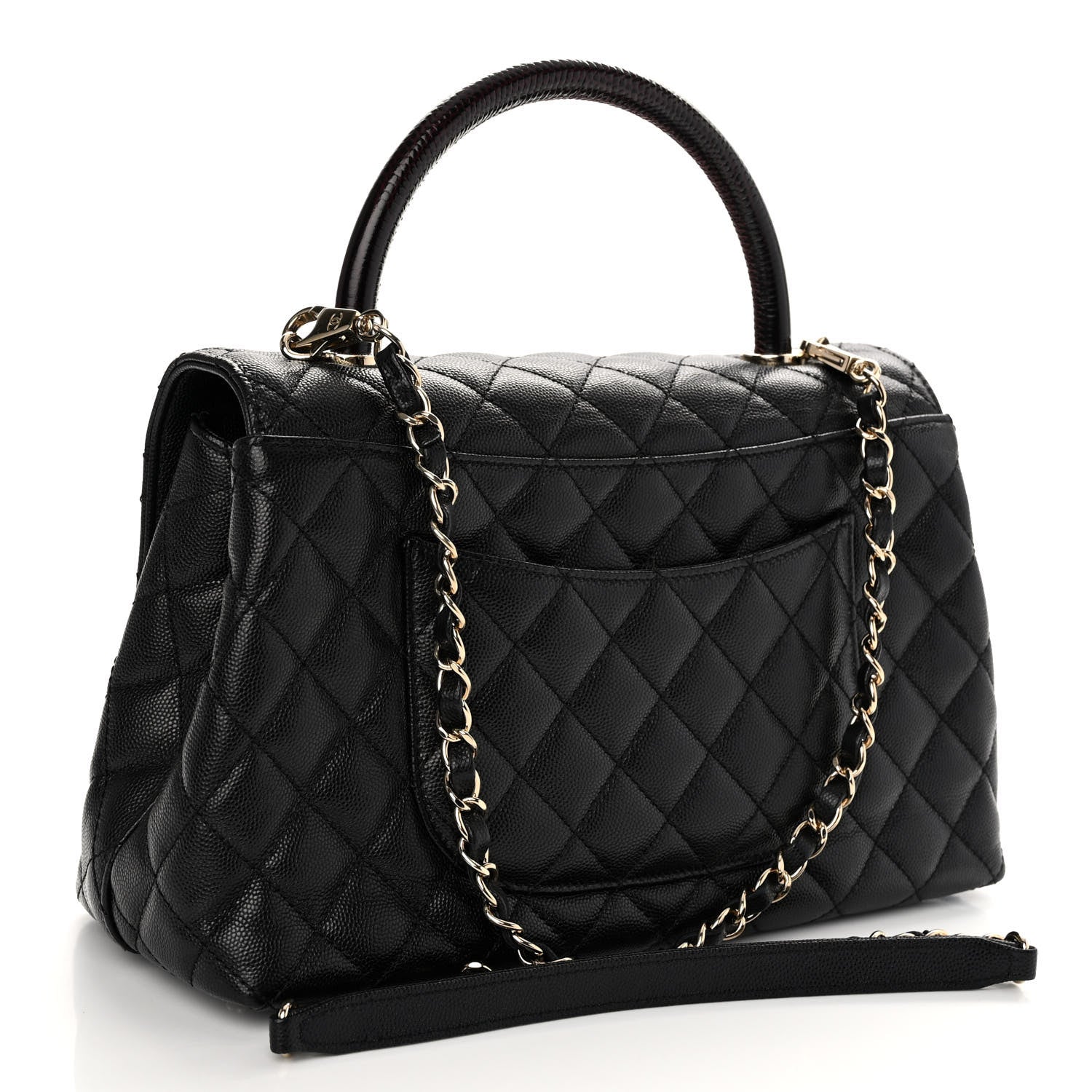 Chanel Caviar Quilted Small Coco Handle Flap Black 3 of 9