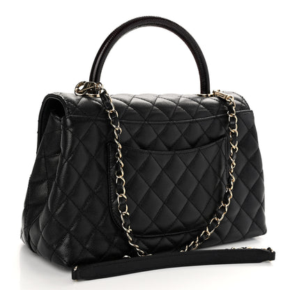 Chanel Caviar Quilted Small Coco Handle Flap Black 3 of 9