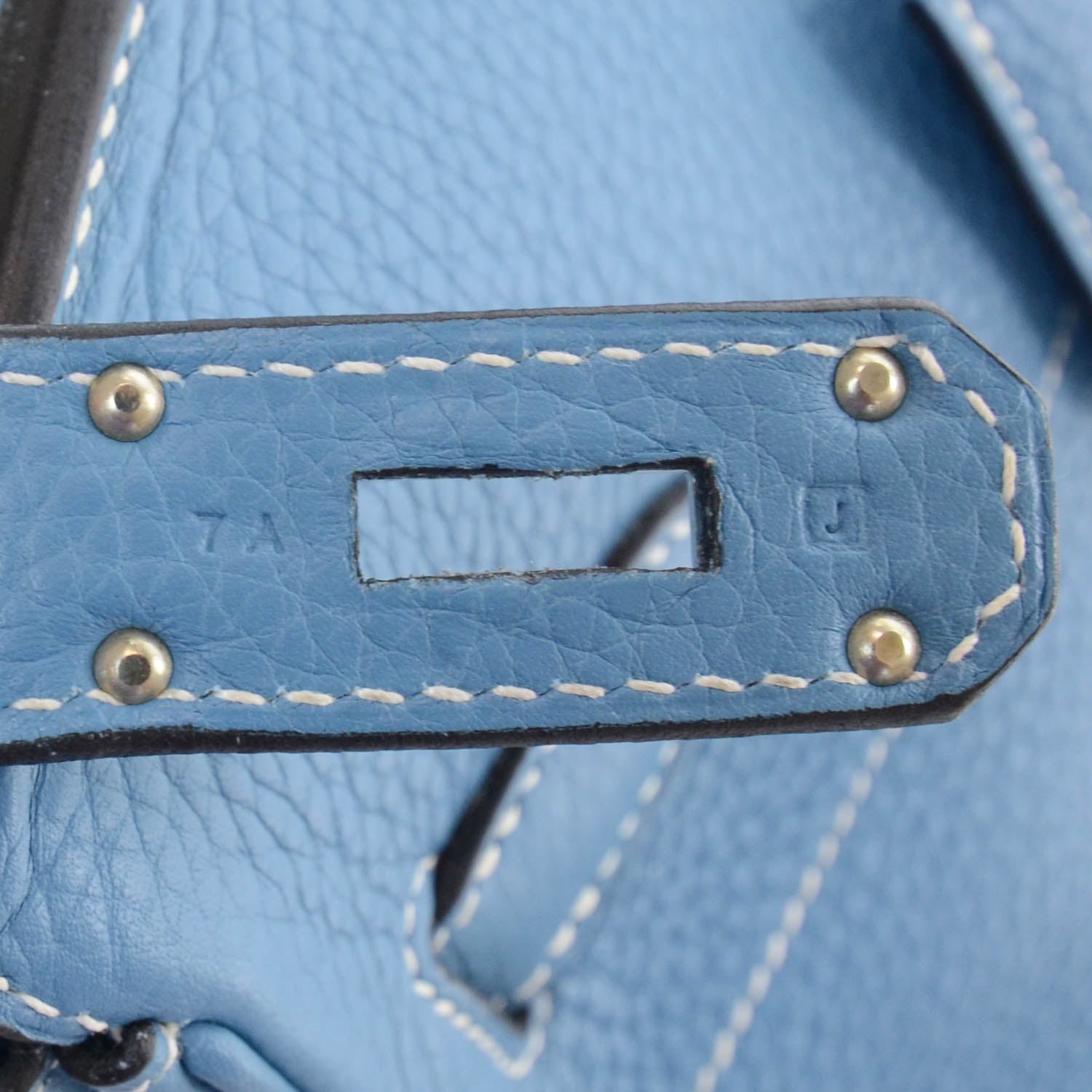 Hermes Taurillon Clemence JPG Birkin 42 Blue Jean 6 of 8