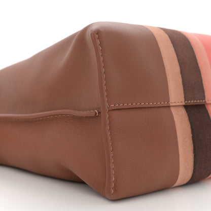 Loewe Nappa Calfskin Suede Medium Flamenco Landscape Knot Clutch Pecan Parrot Pink 9 of 10