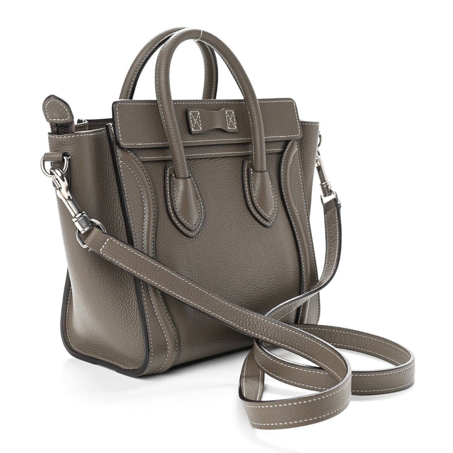 Drummed Calfskin Nano Luggage Souris