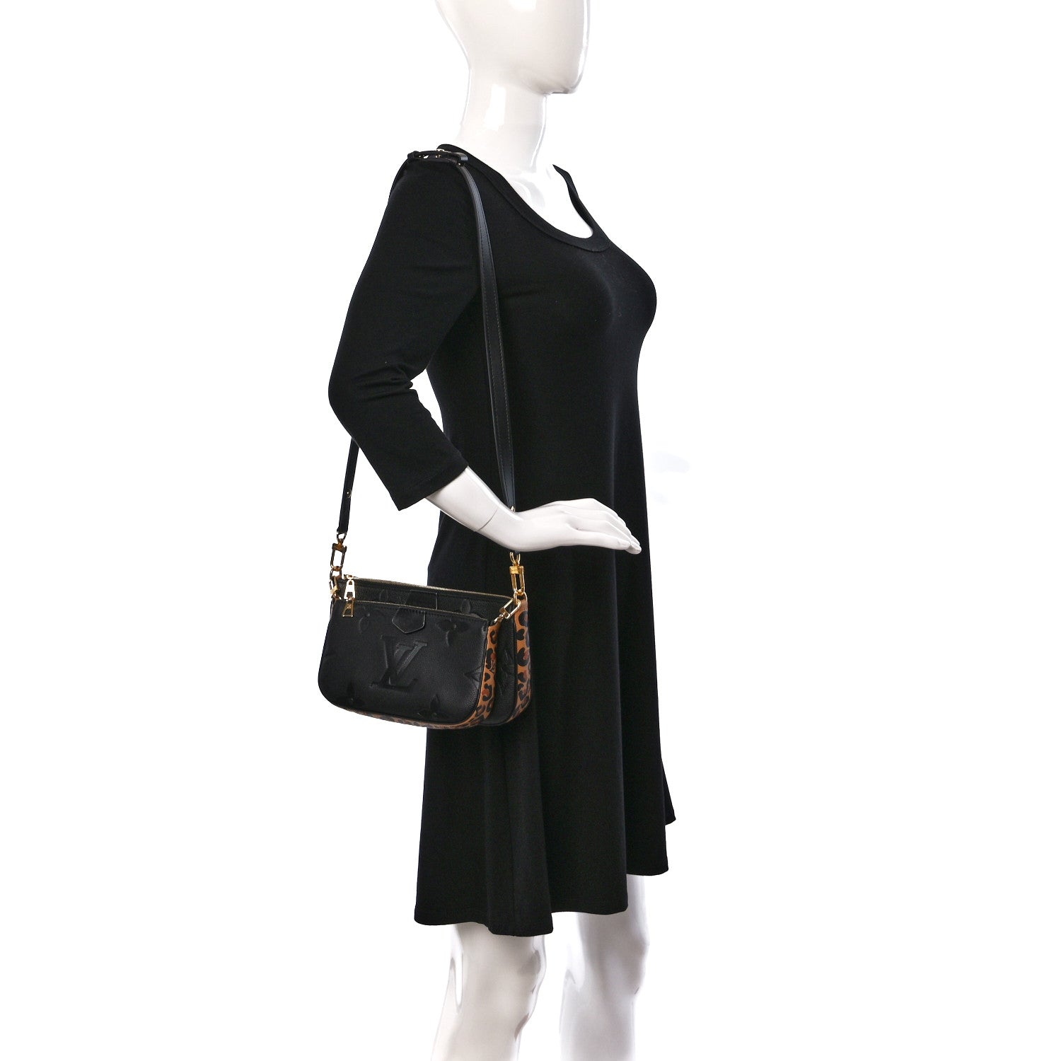 Louis Vuitton Empreinte Monogram Giant Wild At Heart Multi Pochette Accessories Black 2 of 9