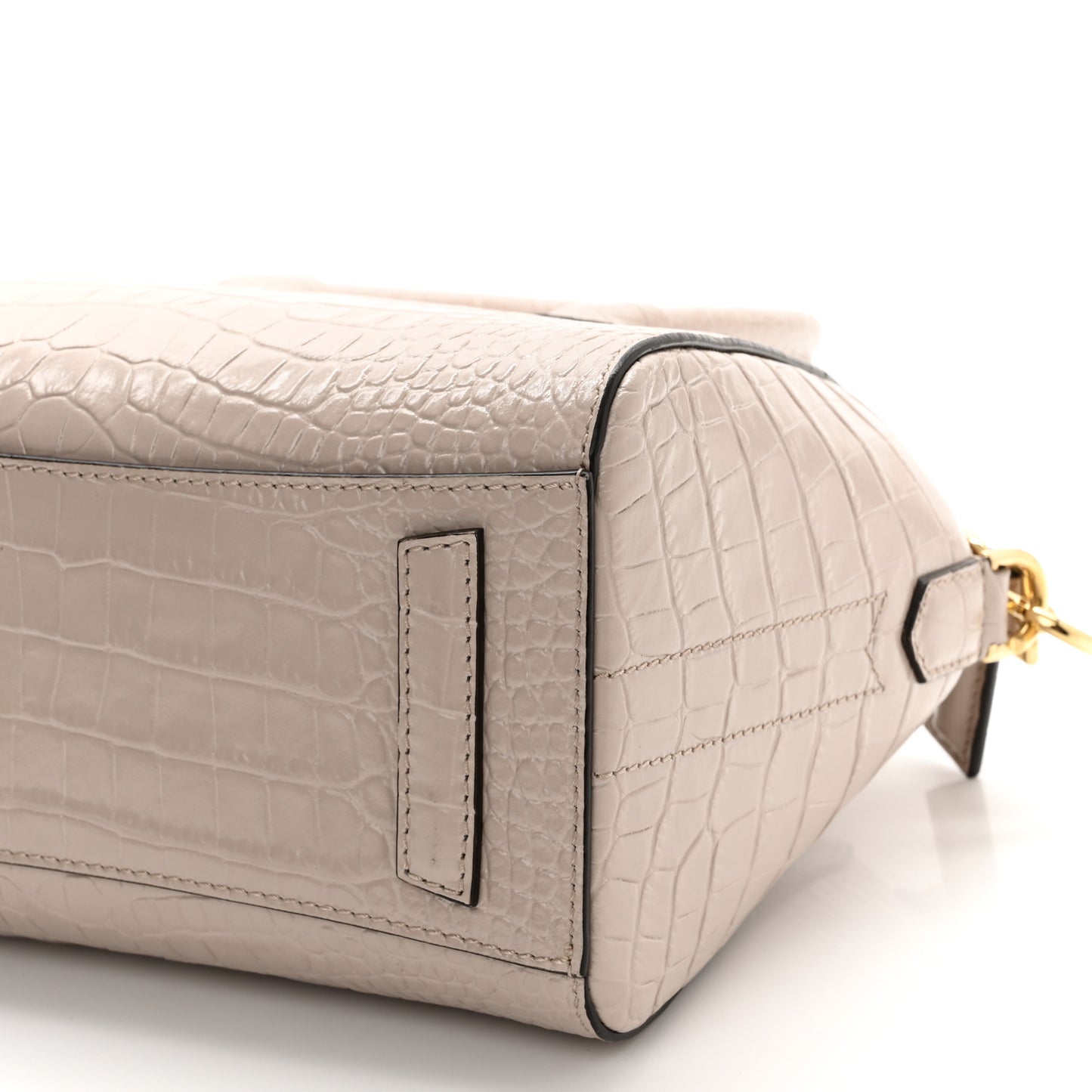 Calfskin Crocodile Embossed Mini Antigona Dune