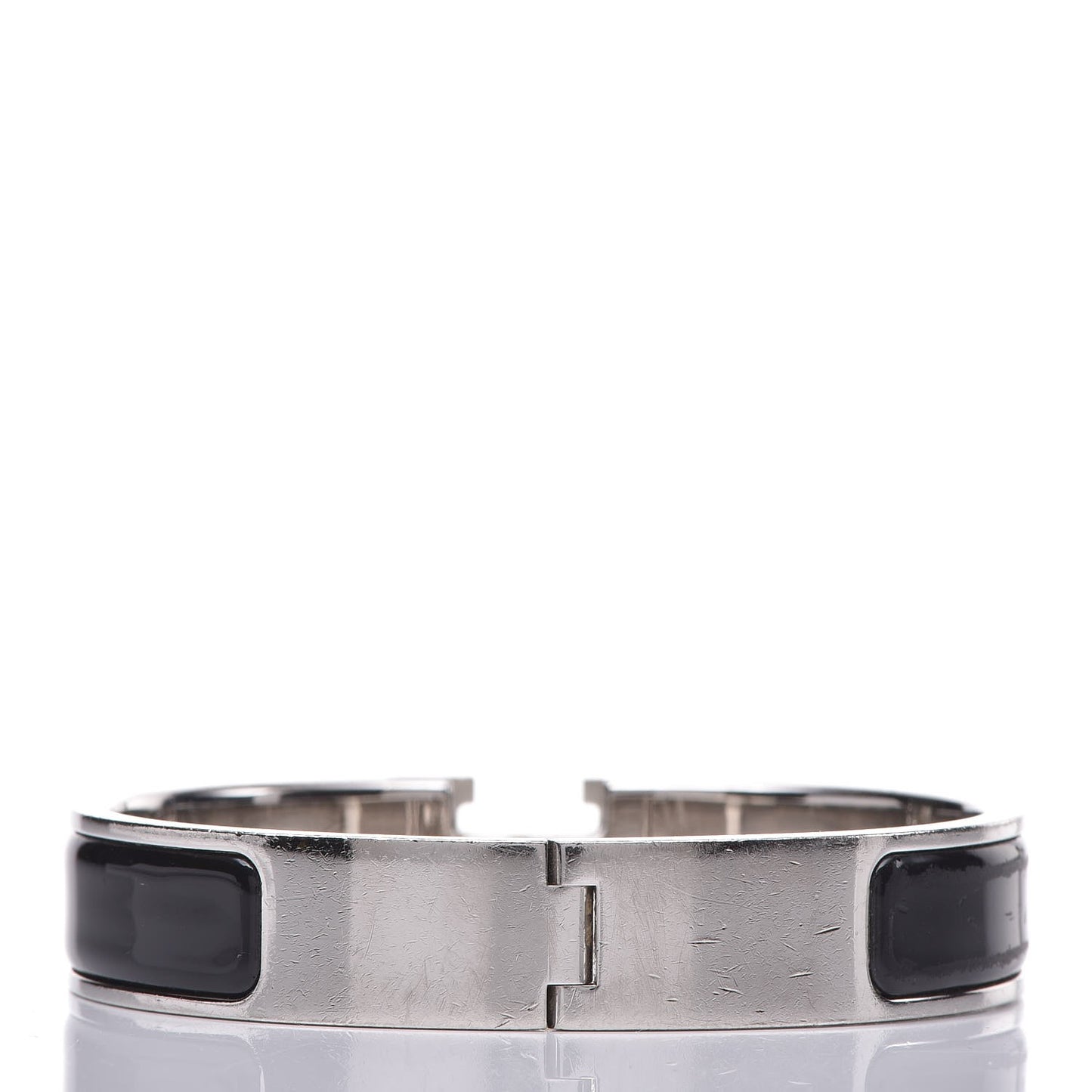 Enamel Narrow Clic Clac H Bracelet PM Black