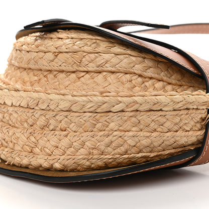 Loewe Calfskin Raffia Small Gate Crossbody Bag Natural Tan 9 of 9