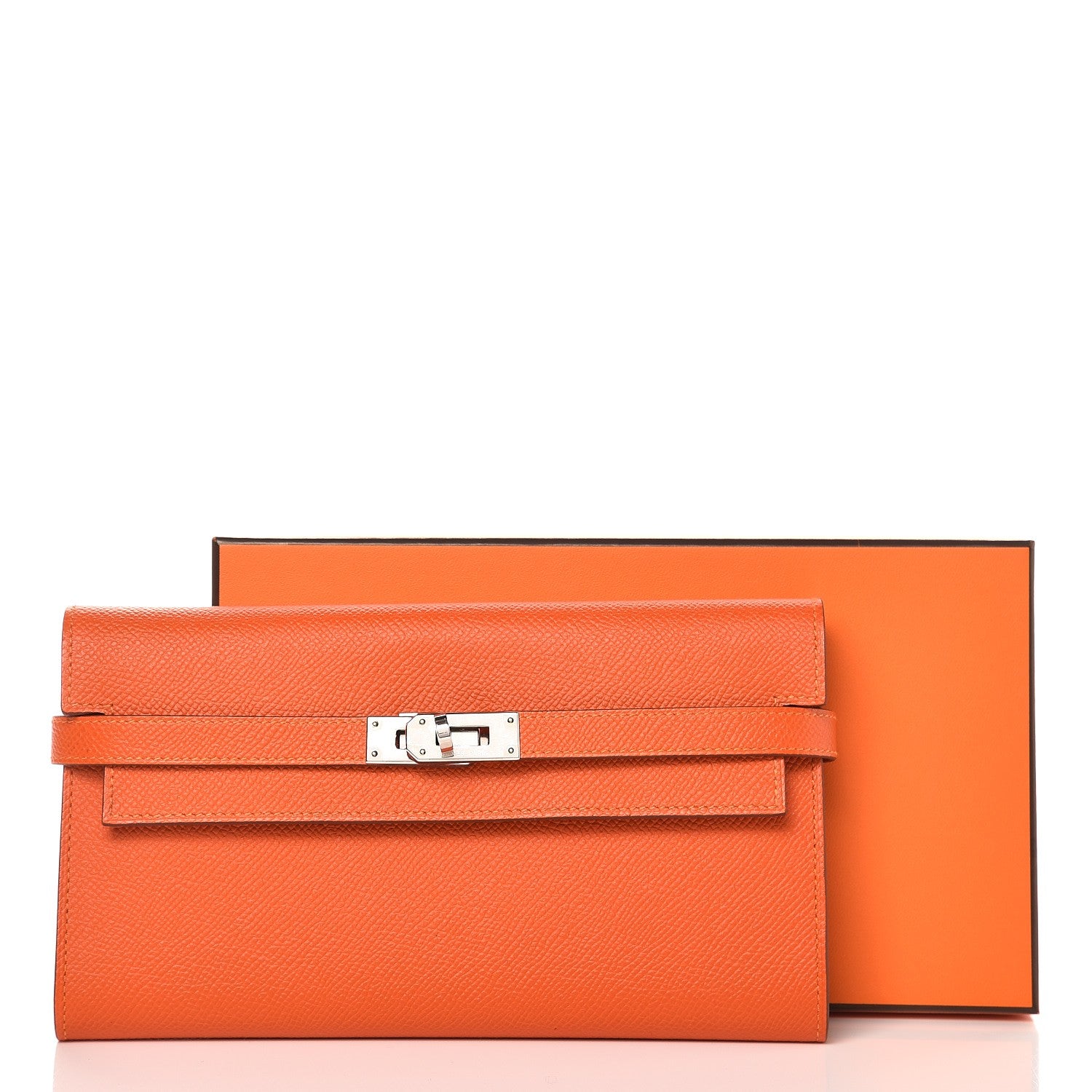 Hermes Epsom Kelly Longue Wallet Orange 9 of 9