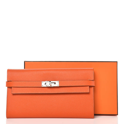 Hermes Epsom Kelly Longue Wallet Orange 9 of 9