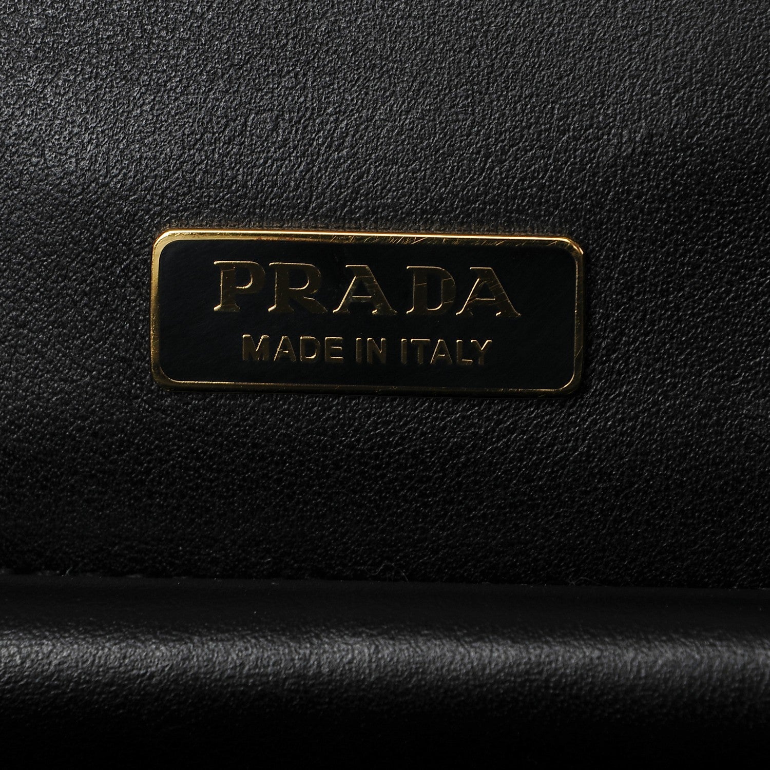 Prada City Calf Saffiano Animalier Top Handle Bag Black 6 of 7
